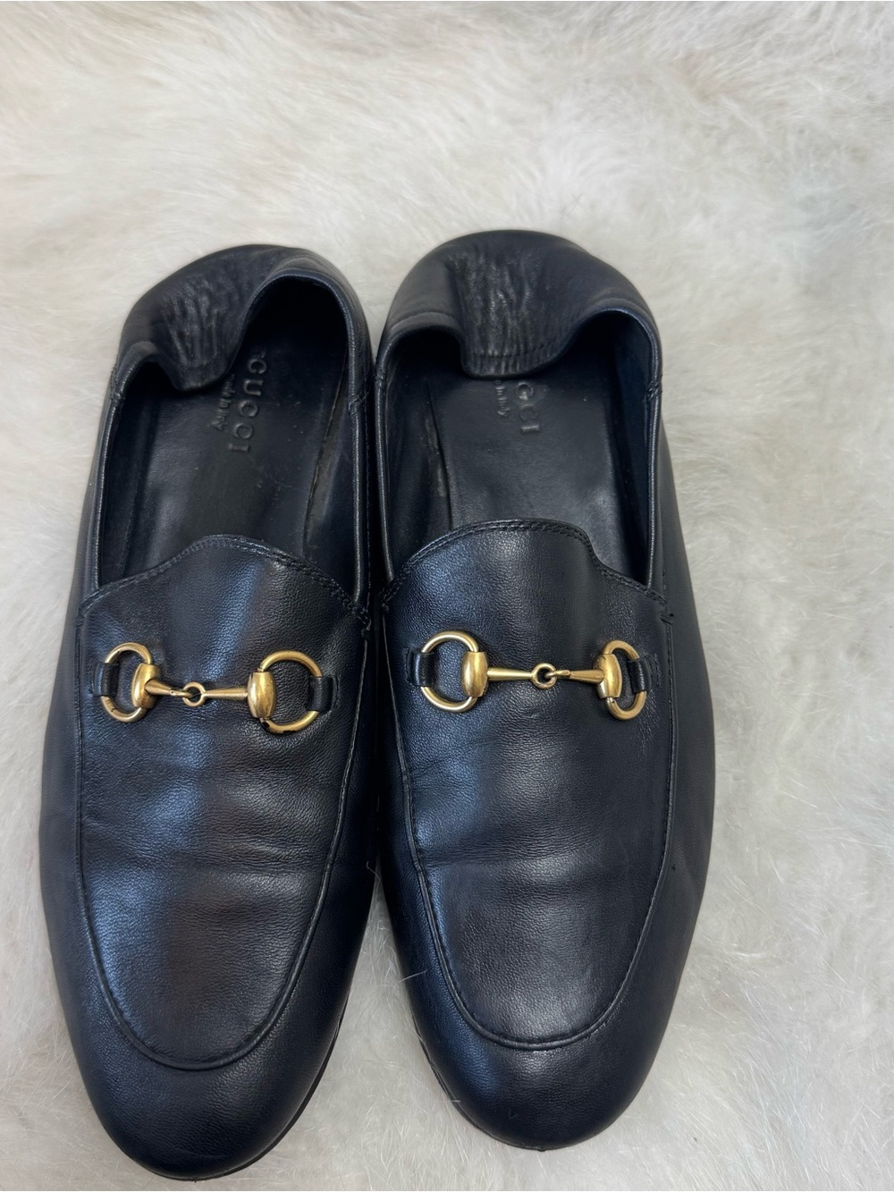 Gucci Brixton Leather Horsebit Convertible Loafers 37.5 - Picture 11 of 12
